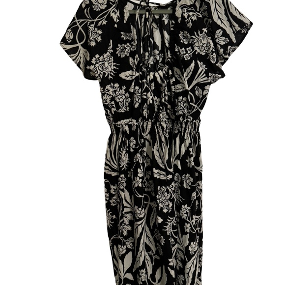 Midi Length Crinkle Cotton Dress size L - Picture 8 of 9